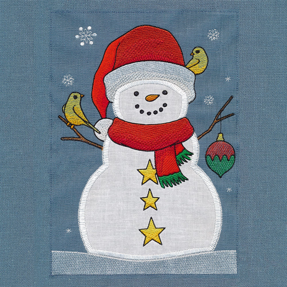 Winter Snowman Build-A-Scene Square 4 (Applique) - Image 2