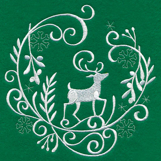 Winter Wonderland Deer (Whitework) - Image 2
