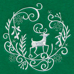 Winter Wonderland Deer (Whitework) - Image 5