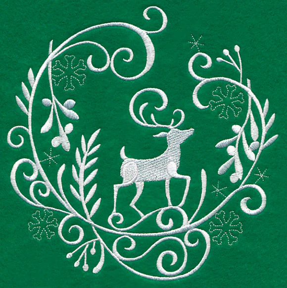 Winter Wonderland Deer (Whitework) - Image 6