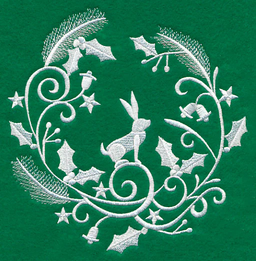 Winter Wonderland Rabbit (Whitework) - Image 2