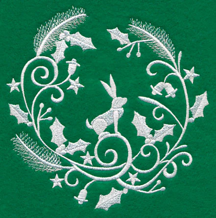 Winter Wonderland Rabbit (Whitework) - Image 3