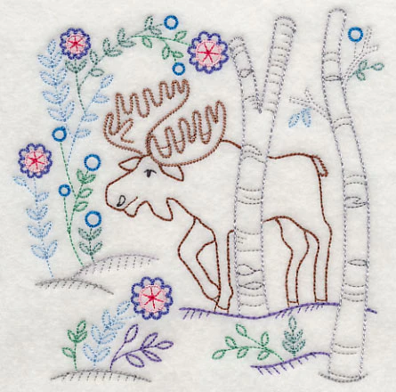 Winter Woodland Moose (Vintage) - Image 3