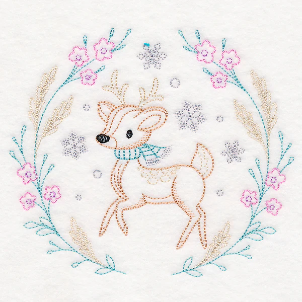 Winter Woodland Wreath - Deer (Vintage) - Image 3