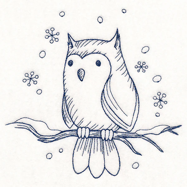 Wintertide Owl Etching - Image 2