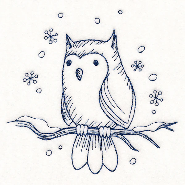Wintertide Owl Etching - Image 3