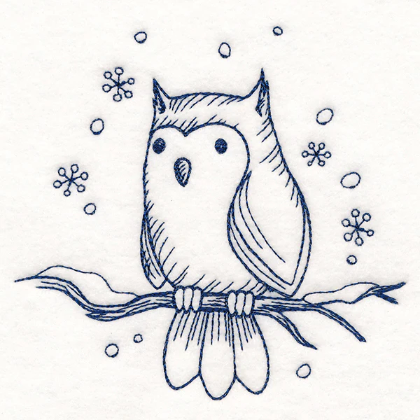 Wintertide Owl Etching - Image 4