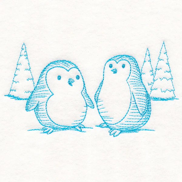 Wintertide Penguin Etching - Image 2