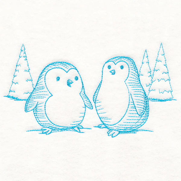 Wintertide Penguin Etching - Image 3