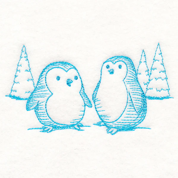 Wintertide Penguin Etching - Image 4
