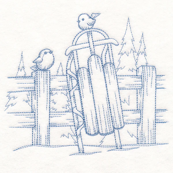 Wintertide Sled Etching - Image 2