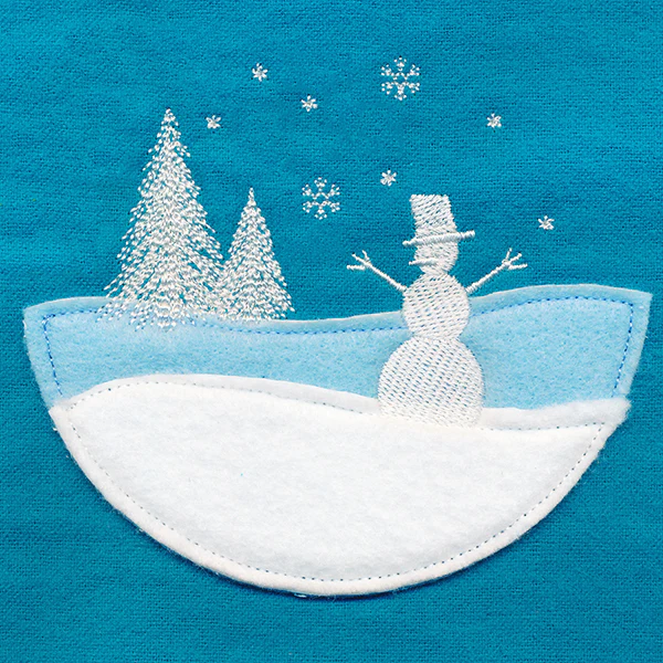 Wintertide Snowman Scene (Applique) - Image 7