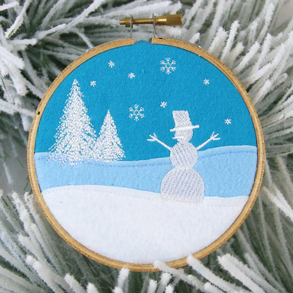 Wintertide Snowman Scene (Applique) - Image 8