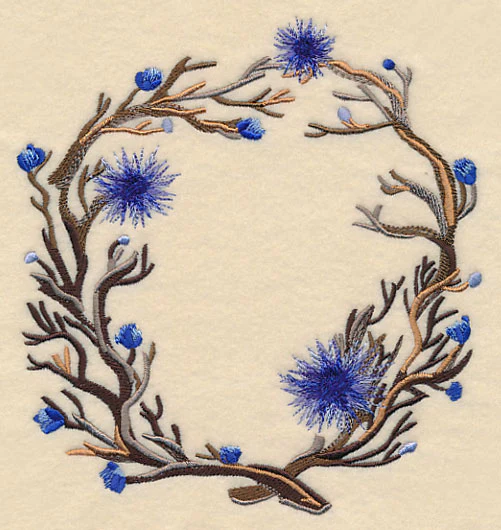 Wintry Branches Wreath in Watercolor - Image 2