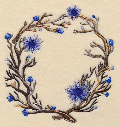Wintry Branches Wreath in Watercolor - Image 3