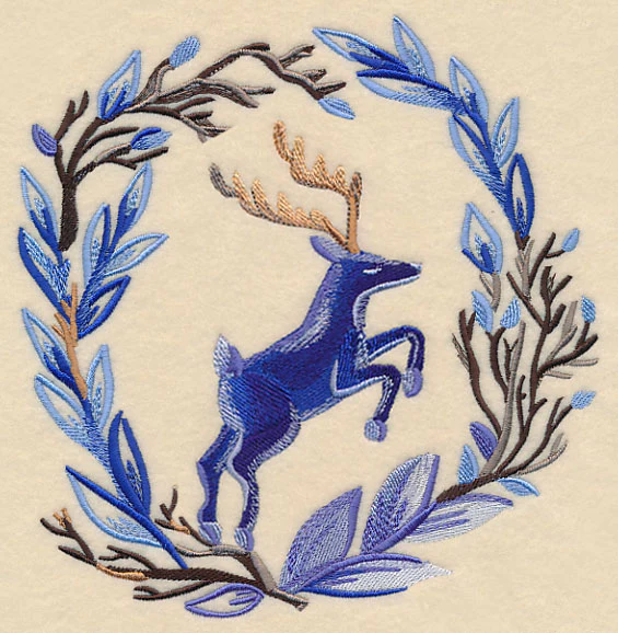 Wintry Deer Wreath in Watercolor - Image 6