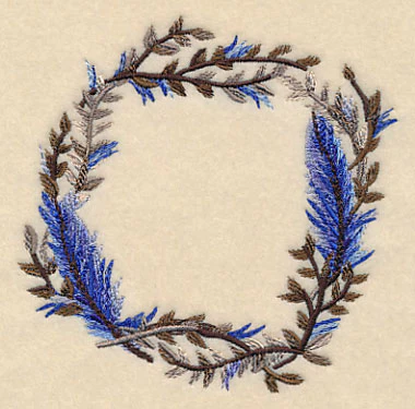 Wintry Feather Wreath in Watercolor - Image 4