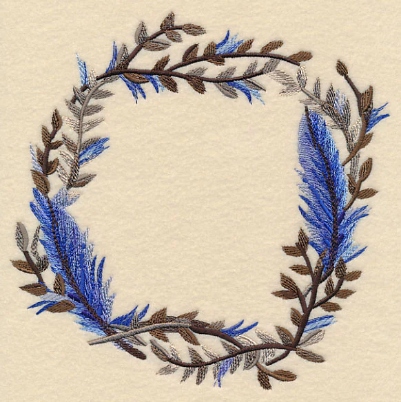 Wintry Feather Wreath in Watercolor - Image 6