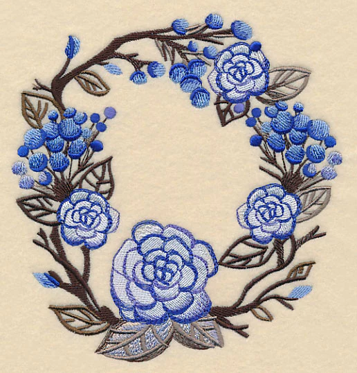 Wintry Flower Wreath in Watercolor - Image 2