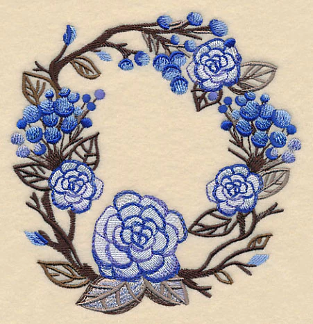 Wintry Flower Wreath in Watercolor - Image 3