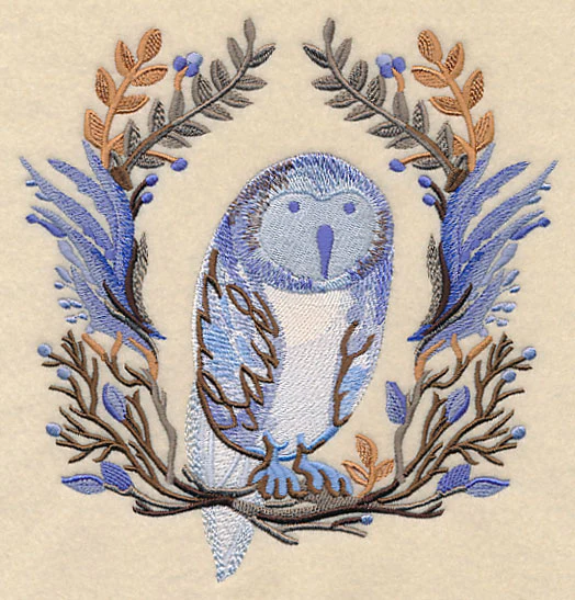 Wintry Owl Wreath in Watercolor - Image 2