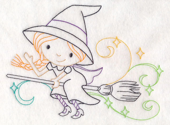 Witch on Broomstick (Vintage) - Image 5