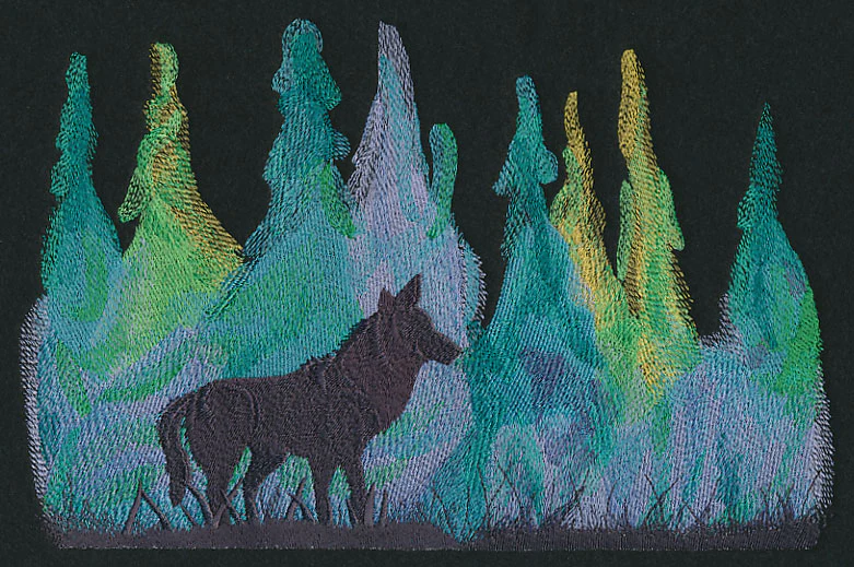 Wolf Silhouette in Watercolor - Image 5