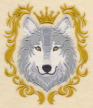Wolf with Baroque Crown and Frame - Image 3