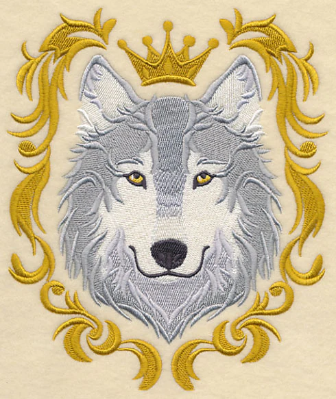 Wolf with Baroque Crown and Frame - Image 4