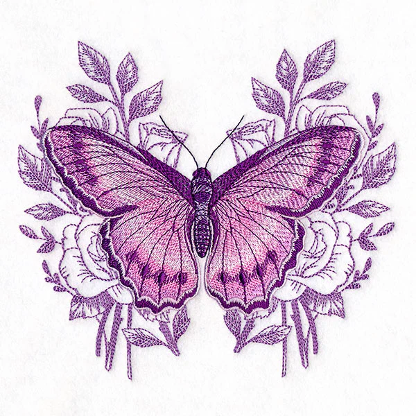 Wondrous Butterfly and Roses - Image 2
