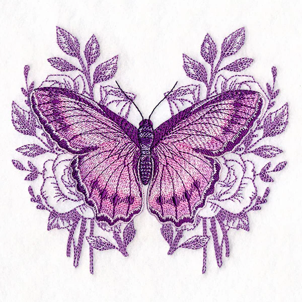 Wondrous Butterfly and Roses - Image 3