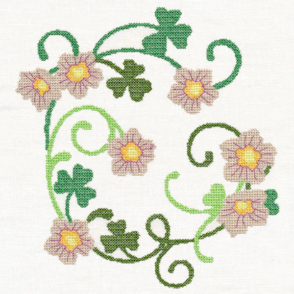 Wood Sorel Wreath (Cross Stitch) - Image 5