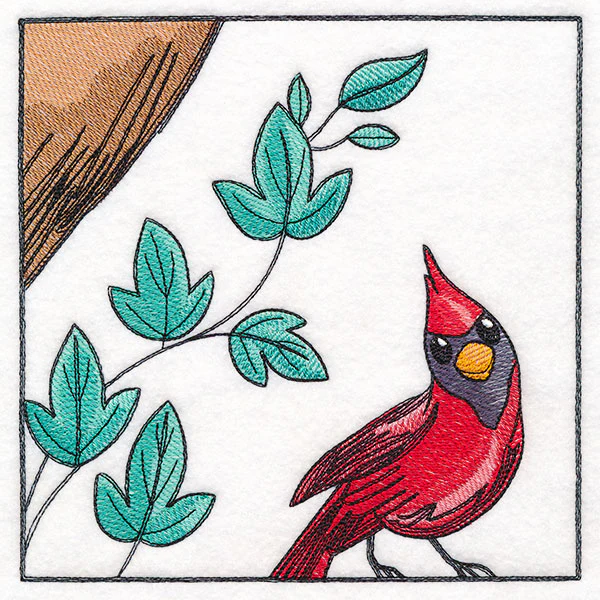 Woodland Animal Friends Window Scene - Cardinal - Image 3