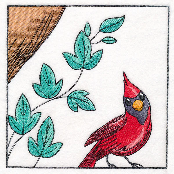 Woodland Animal Friends Window Scene - Cardinal - Image 9