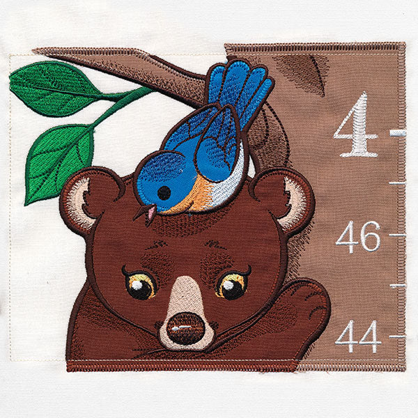 Woodland Animals Growth Chart (Applique) - Image 7