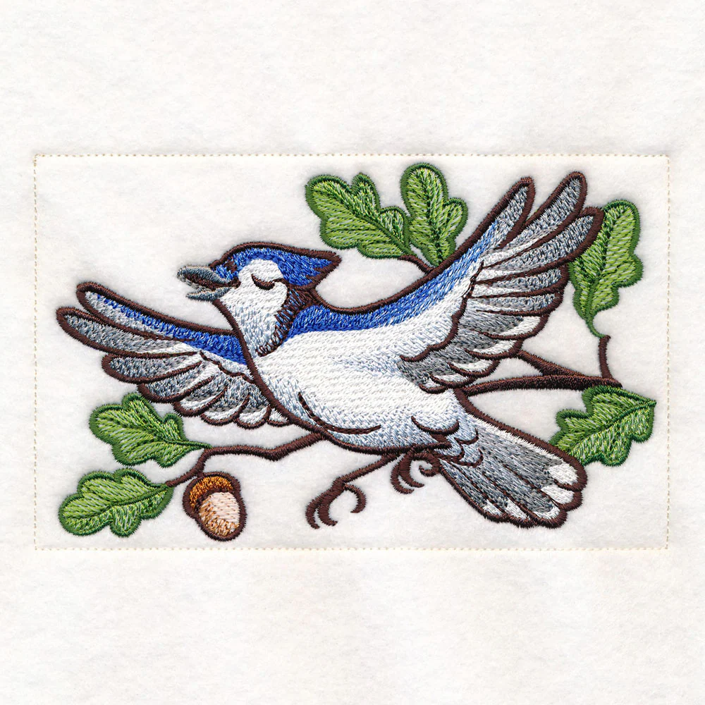 Woodland Animals Quilt - Blue Jay - Image 3