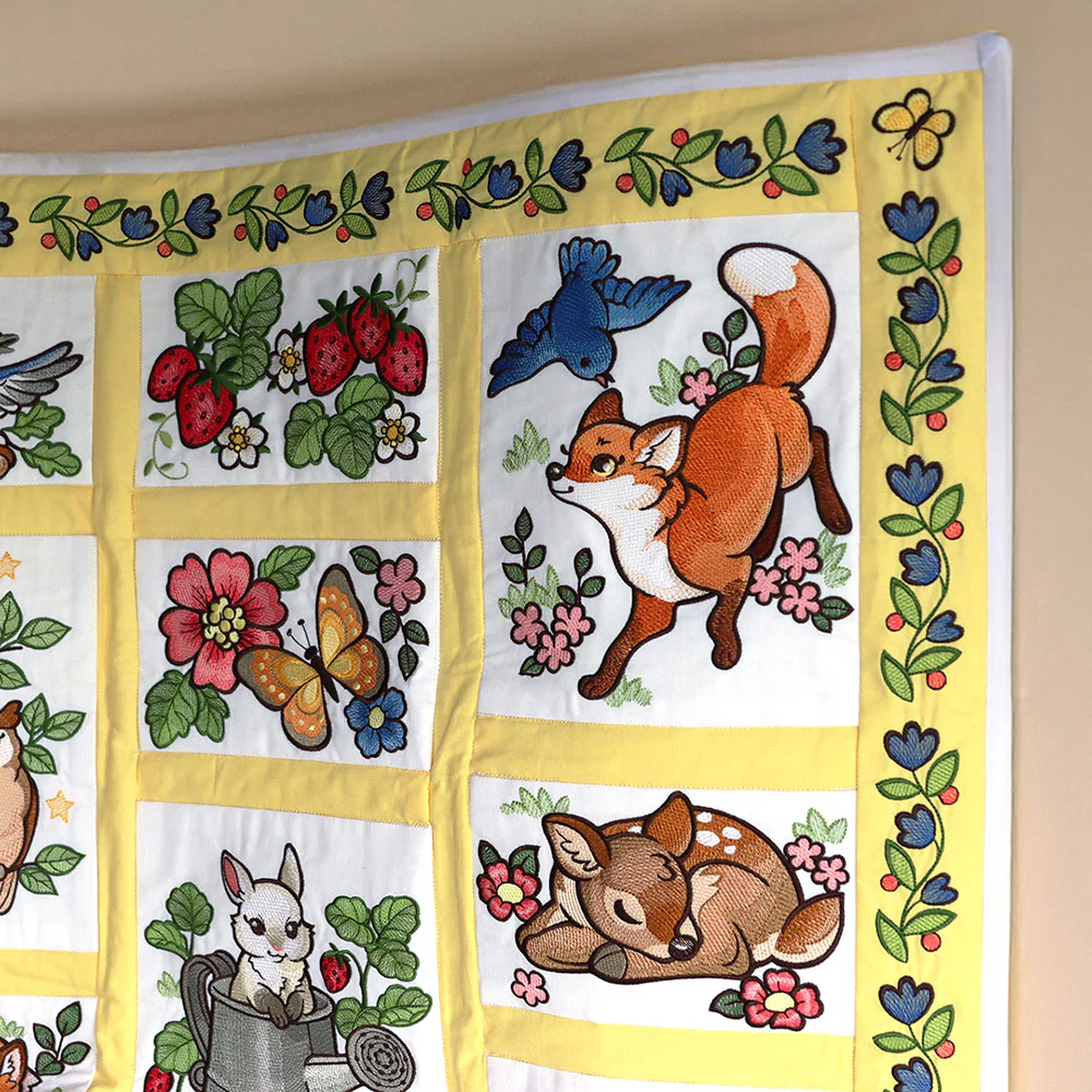 Woodland Animals Quilt - Butterfly - Image 2