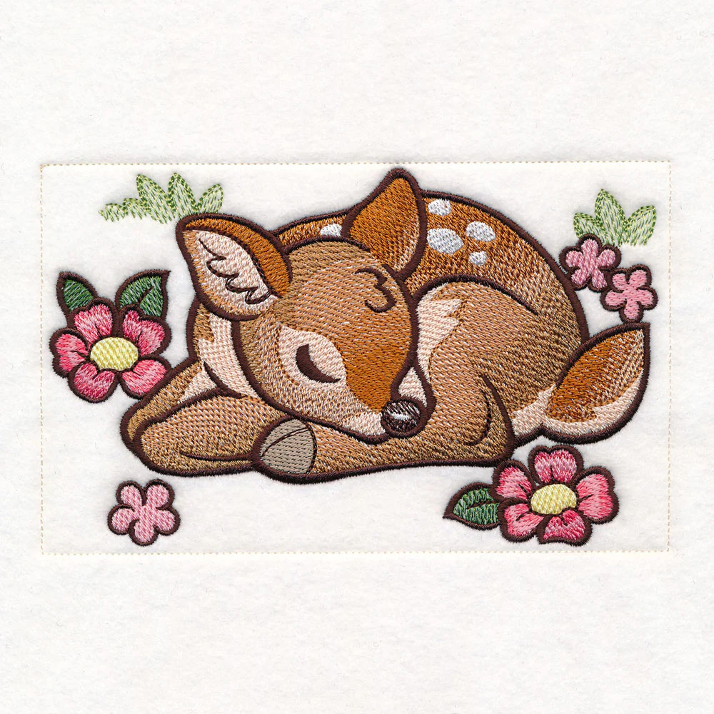 Woodland Animals Quilt - Sleepy Fawn - Image 5