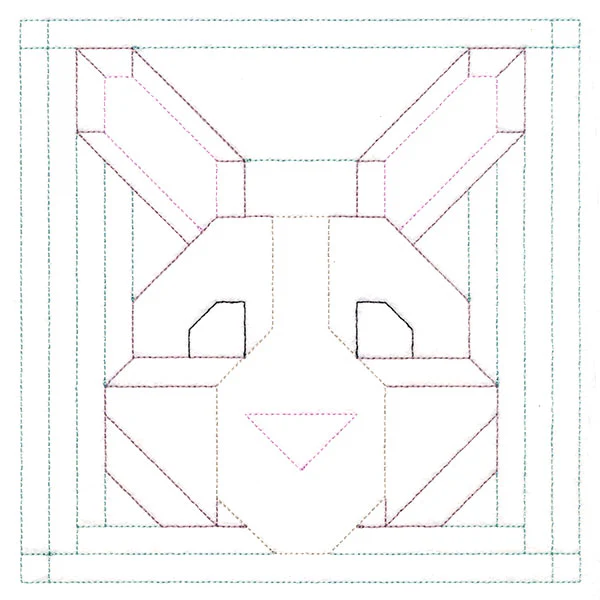 Woodland Animals Quilting - Bunny (Double Run) - Image 2