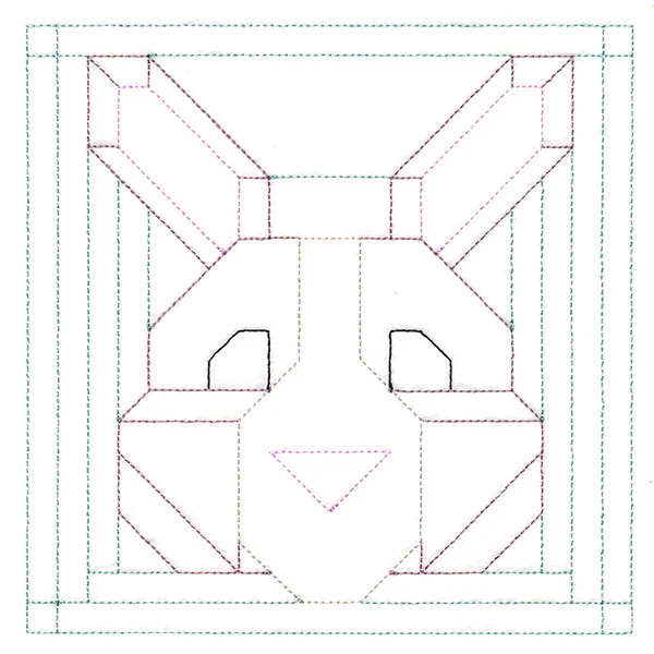 Woodland Animals Quilting - Bunny (Double Run) - Image 3