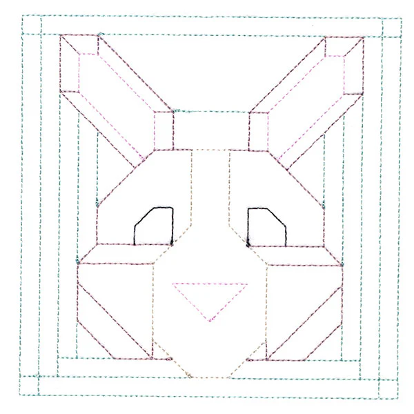 Woodland Animals Quilting - Bunny (Double Run) - Image 4