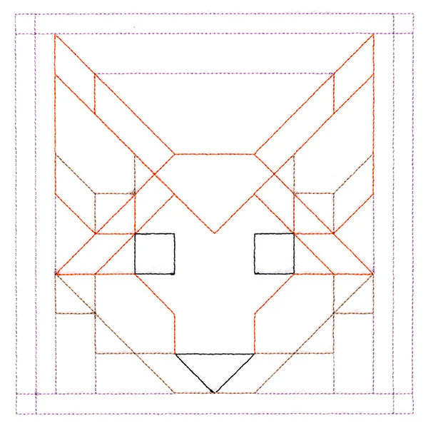 Woodland Animals Quilting - Fox (Double Run) - Image 2