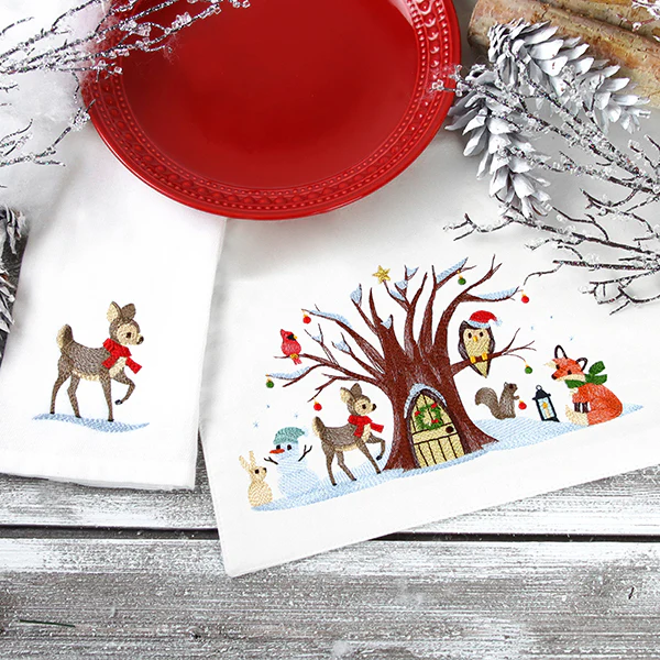 Woodland Christmas Gathering Border - Image 4