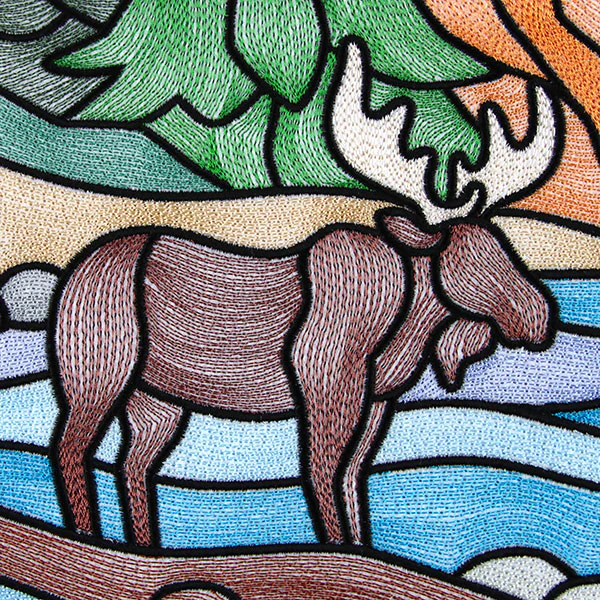 Woodland Escape Stained Glass Scene - Moose - Image 15