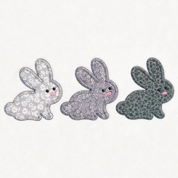Woodland Friends Trio - Bunnies (Heirloom Applique) - Image 5