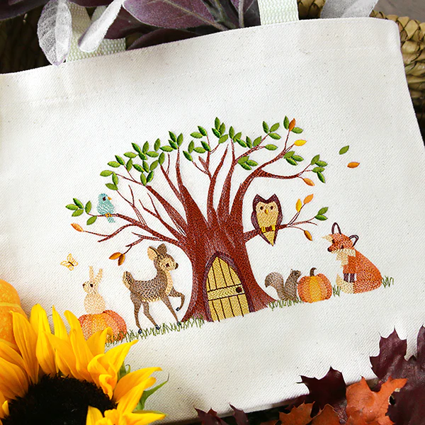 Woodland Harvest Gathering Border - Image 4