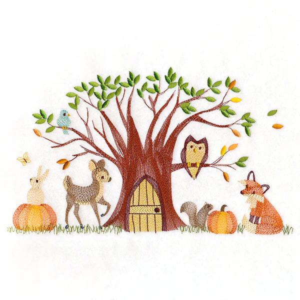 Woodland Harvest Gathering Border - Image 9