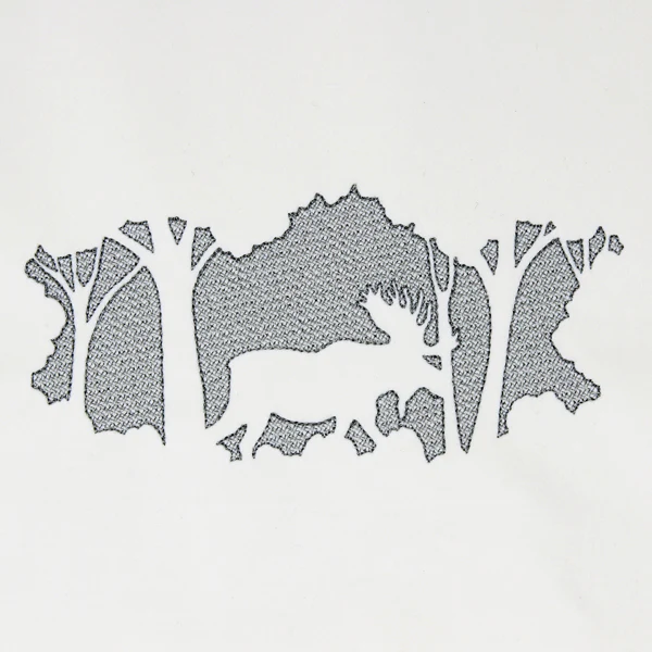 Woodland Moose Scene (Embossed) - Image 4