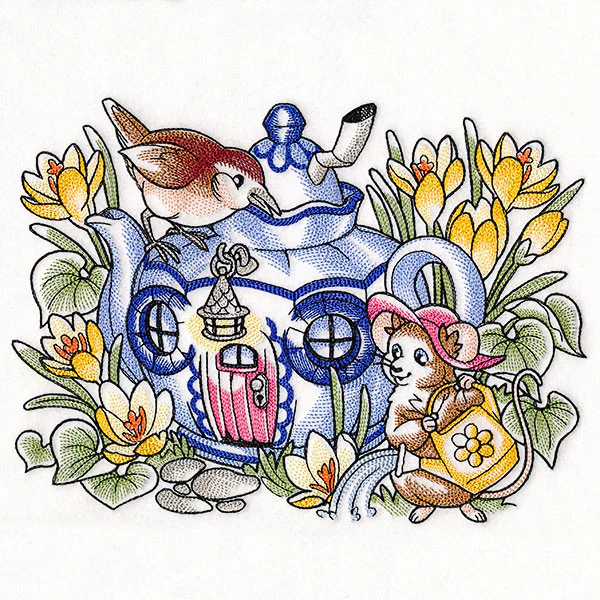 Woodland Teapot Mouse Cottage - Image 7
