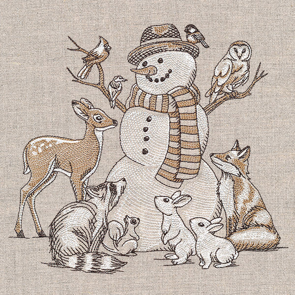 Woodland Winter Animal Scene - Image 4